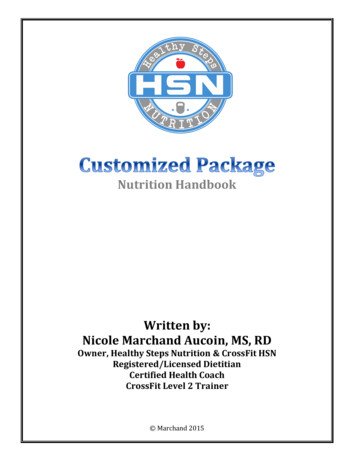 Nutrition Handbook - Healthy Steps Nutrition & CrossFit HSN