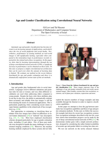 Age And Gender Classiﬁcation Using Convolutional Neural .