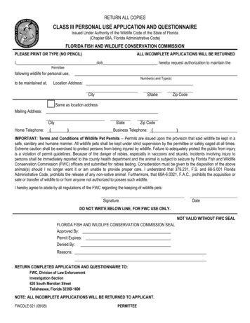 Class III Personal Use Application And Questionnaire