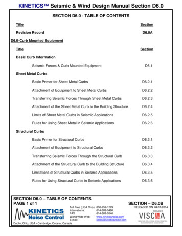 KINETICS Seismic & Wind Design Manual Section D6