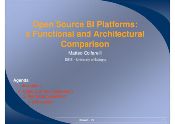 Open Source BI Platforms: A Functional And Architectural . - Unibo.it