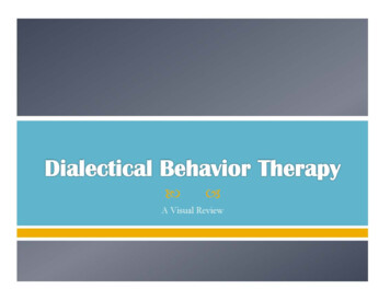 Dialectical Behavior Therapy: A Visual Review Skills Flash .