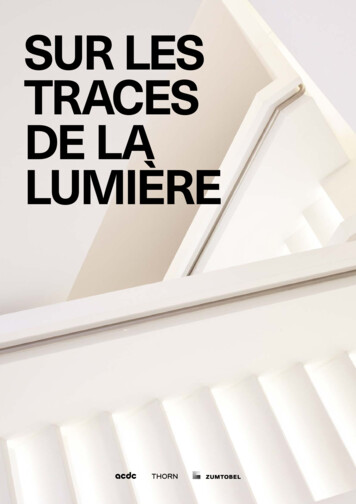 SUR LES TRACES DE LA LUMIÈRE - Resources.z.lighting