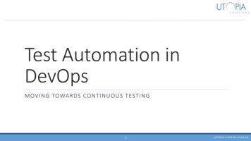 Test Automation In DevOps - Cqaa.wildapricot 