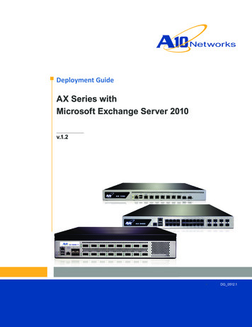 AX Series With Microsoft Exchange Server 2010 - A10 Networks