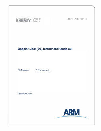 Doppler Lidar (DL) Instrument Handbook