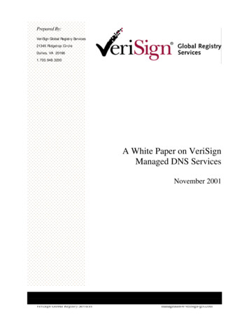 A White Paper On VeriSign Managed DNS Services - People