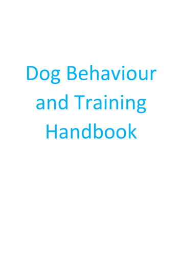 Dog Behaviour And Training Handbook - RSPCA Vic