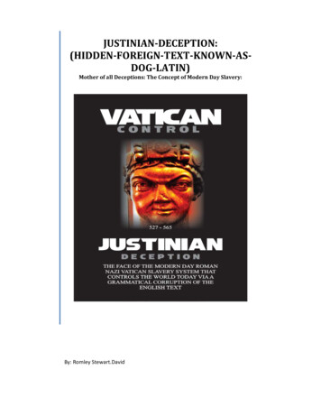 JUSTINIAN-DECEPTION: (HIDDEN-FOREIGN-TEXT-KNOWN 