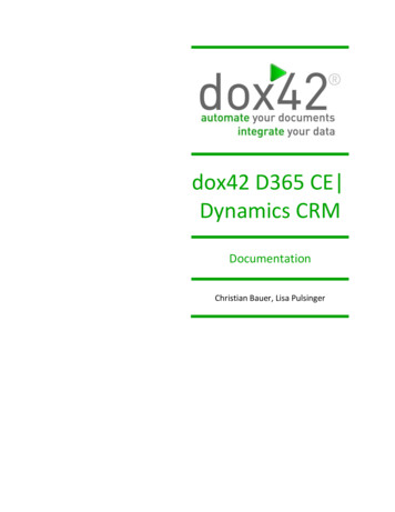 Dox42 D365 CE Dynamics CRM