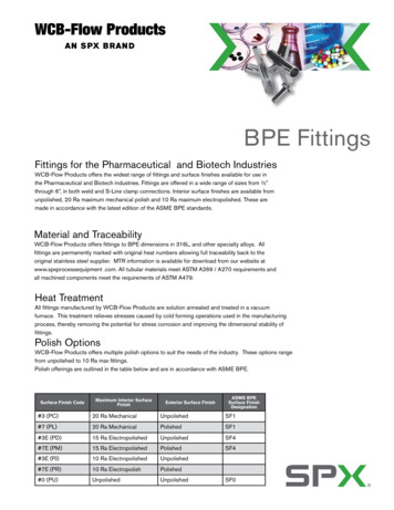 BPE Fittings - Kendall Group