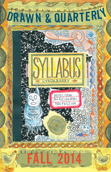 LYNDA BARRY SYLLABUS: NOTES FROM AN ACCIDENTAL 