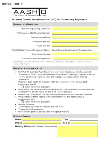 Internal Control Questionaire For Consulting Engineers