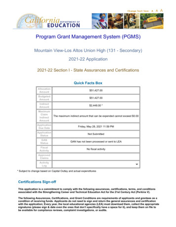 Program Grant Management System (PGMS) - Ic-BOARD