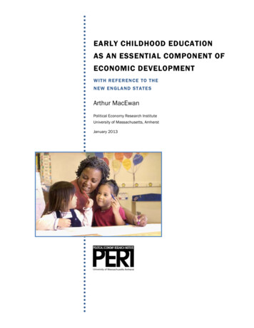 EARLY CHILDHOOD EDUCATION AS AN ESSENTIAL 