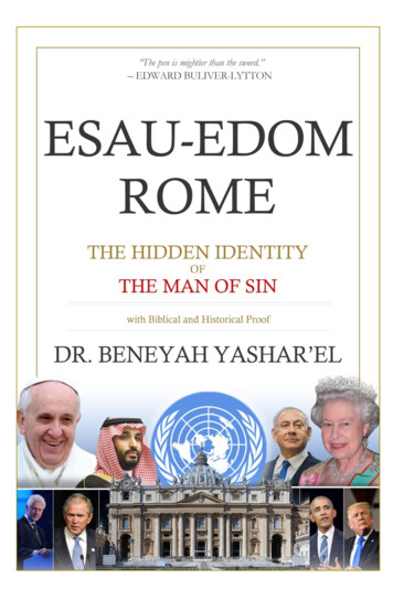 ESAU-EDOM ROME : The Hidden Identity Of The Man Of Sin