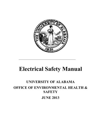 Electrical Safety Manual - Environmental Health & 