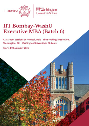 IIT Bombay-WashU Executive MBA (Batch 6)