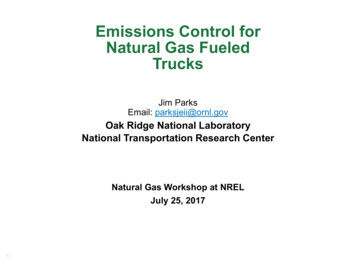 Emissions Control For Natural Gas Fueled Trucks