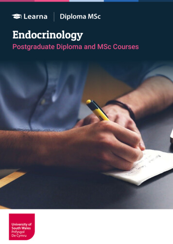 Endocrinology: Postgraduate Diploma And Masters Courses