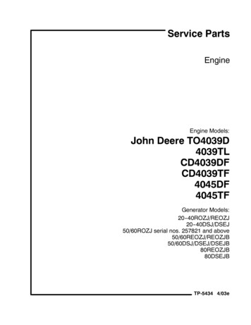 Parts Manual, Engine Part John Deere 4039/4045 (TP-5434)