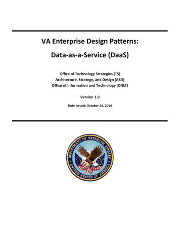 VA Enterprise Design Patterns: Data-as-a-Service (DaaS)