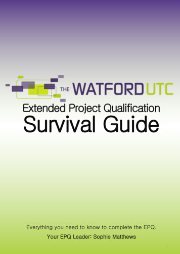 Extended Project Qualification Survival Guide