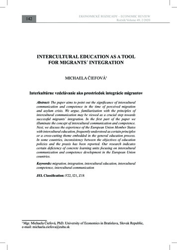 Intercultural Education As A Tool For Migrants Integration