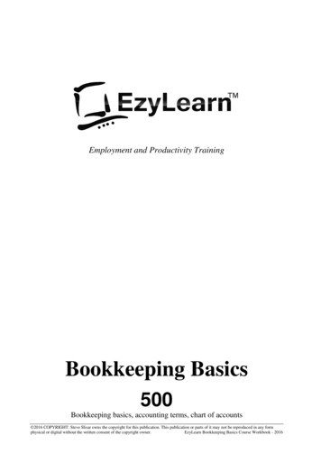 Bookkeeping Basics Training Course Workbook