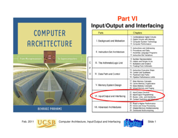 Input/Output And Interfacing - Electrical And Computer .