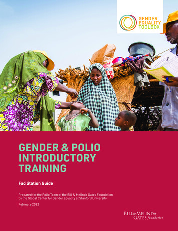 Gender & Polio Case Studies In Gender Integration