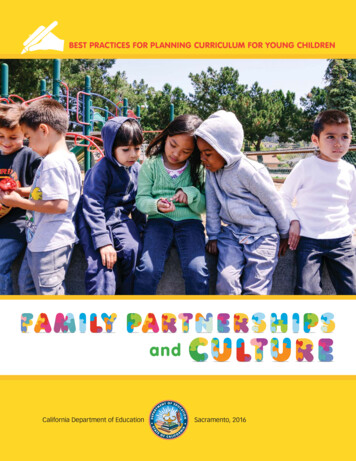 Family Partnerships And Culture - California Department Of .