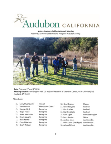 Notes - Audubon California