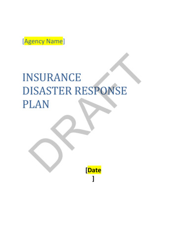 Feb 2020 Updated Disaster Response Plan - NAIC