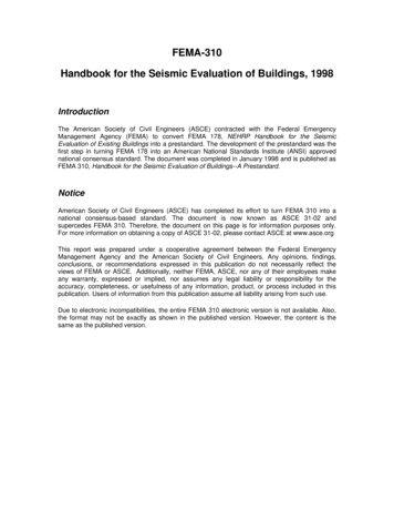 FEMA 310 Handbook For The Seismic Evaluation Of Buildings
