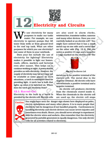 Electricity And Circuits W - NCERT