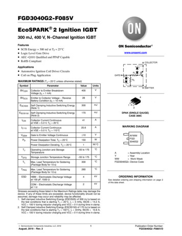 FGD3040G2-F085V EcoSPARK 2 Ignition IGBT - Onsemi