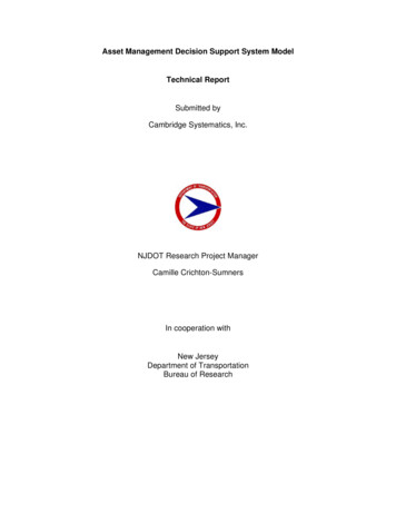 Asset Management Decision Support System Model Technical Report - State