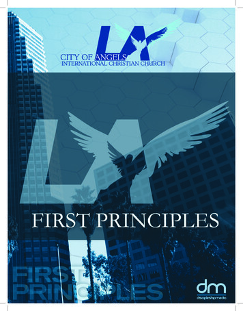 First Principles - City Of Angels ICC Official Website