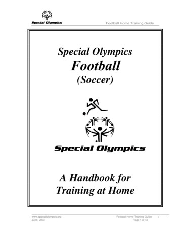Football Home Training Guide - Special Olympics (Soccer)