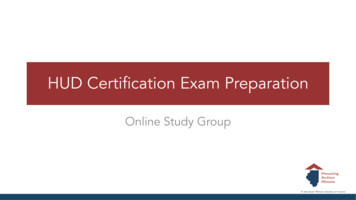 HUD Certification Exam Preparation