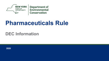 Pharmaceuticals Rule - DEC Information