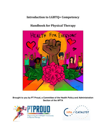 Introduction To LGBTQ Competency Handbook For Physical .