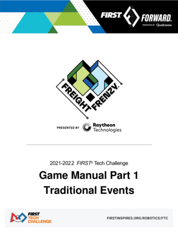 2021-2022 FIRST Tech Challenge Game Manual Part 1 .