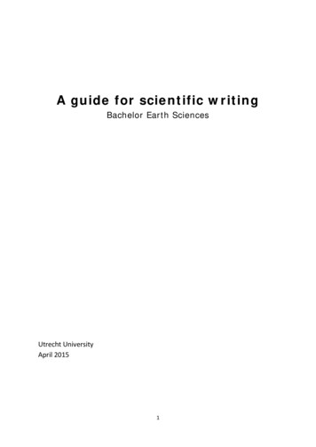 A Guide For Scientific Writing - Universiteit Utrecht