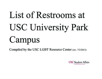 List Of Restrooms At USC University Park Campus