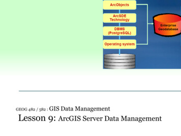 GIS Data Management Lesson 9 - University Of Washington