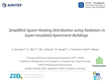 Simplified Space-Heating Distribution Using Radiators In . - IBPSA-Nordic