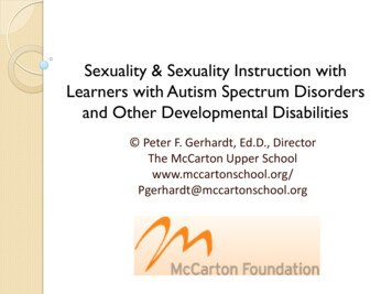 Sexuality & Sexuality Instruction With Learners With .