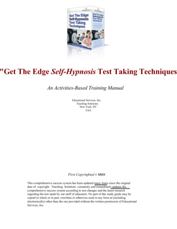 Get The Edge Self-Hypnosis Test Taking Techniques
